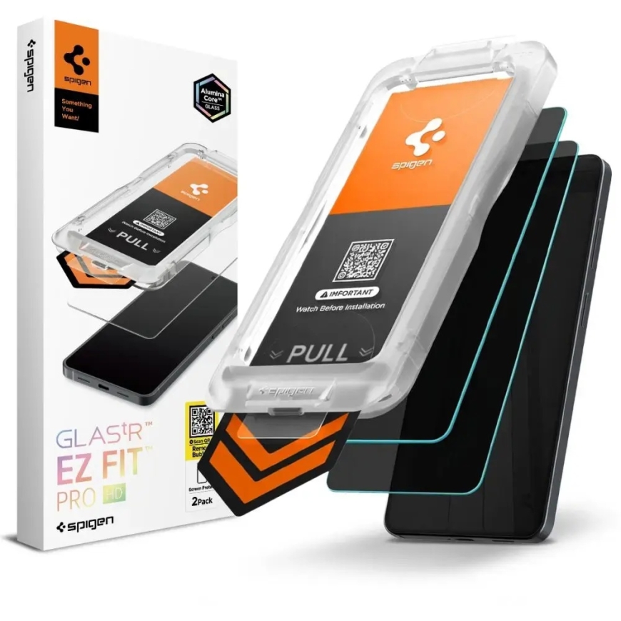 Spigen Glas.Tr Ez Fit Pro HD Privacy Glass karastatud kaitseklaas telefonile Galaxy S26+ (privaatsusefekt)
