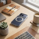 Frame Circle Stand phone case with stand and MagSafe support for iPhone 14 transparent Frame Circle Stand phone case with stand and MagSafe support for iPhone 14 transparent