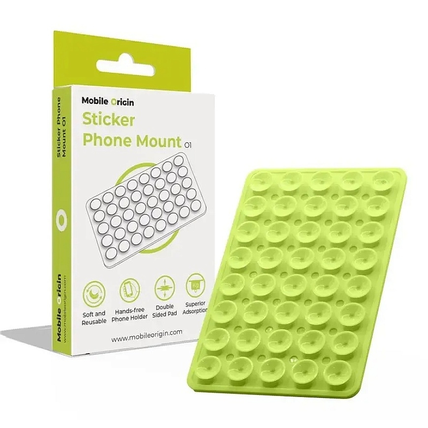 Mobile Origin Sticker Phone Mount O1, green