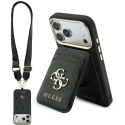 Guess 4G maciņš ar maku un siksnu Magsafe, paredzēts iPhone 18 Pro / 17 Pro, brūns Guess 4G maciņš ar maku un siksnu Magsafe, paredzēts iPhone 18 Pro / 17 Pro, brūns