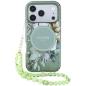 Чехол Guess IML Flowers Pearl Strap для iPhone 18 Pro Max / 17 Pro Max зелёный Чехол Guess IML Flowers Pearl Strap для iPhone 18 Pro Max / 17 Pro Max зелёный