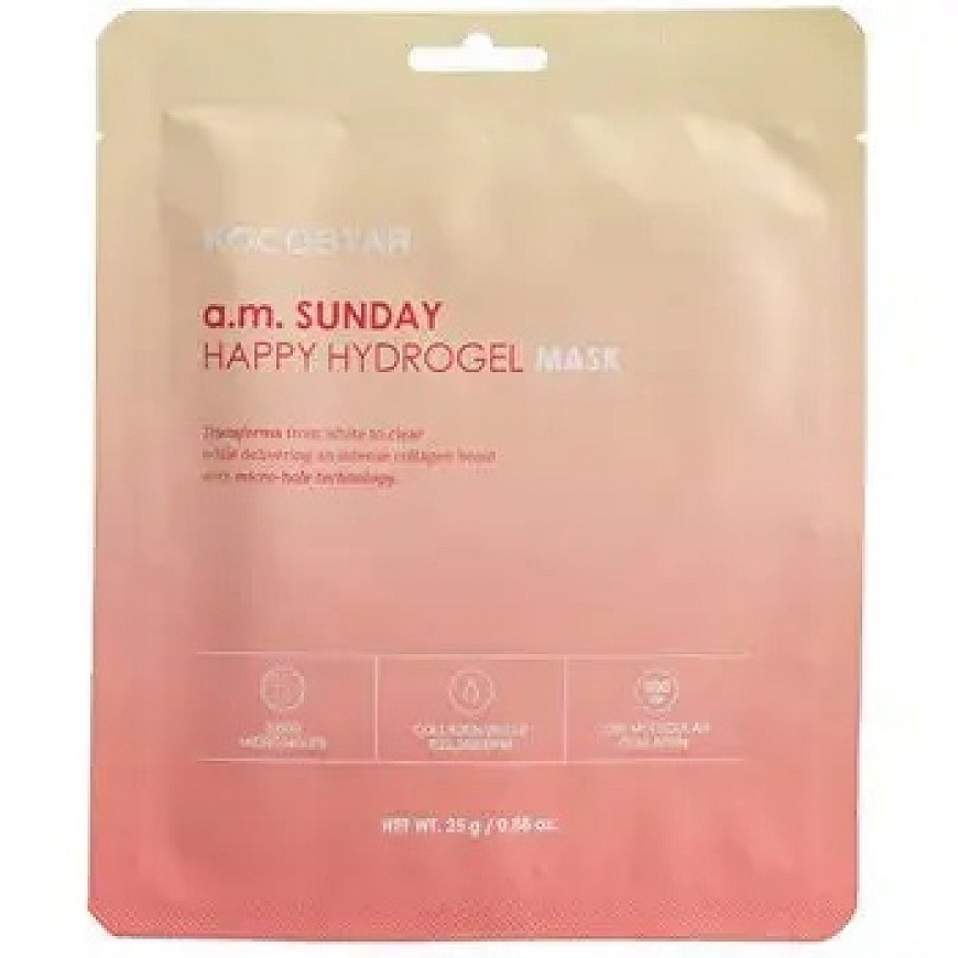 Kocostar Sunday Happy Hydrogel a.m. Mask - Увлажняющая маска для лица 25.0г