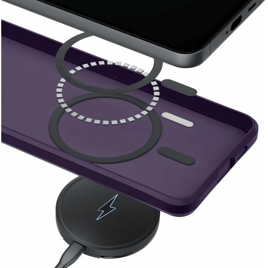 Dėklas 3mk Samsung Galaxy S25 - Smoke MagCase Violetinė