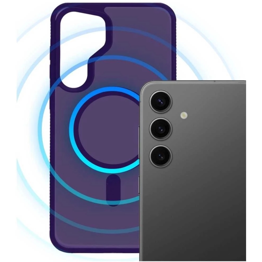 Dėklas 3mk Samsung Galaxy S25 - Smoke MagCase Violetinė – 3