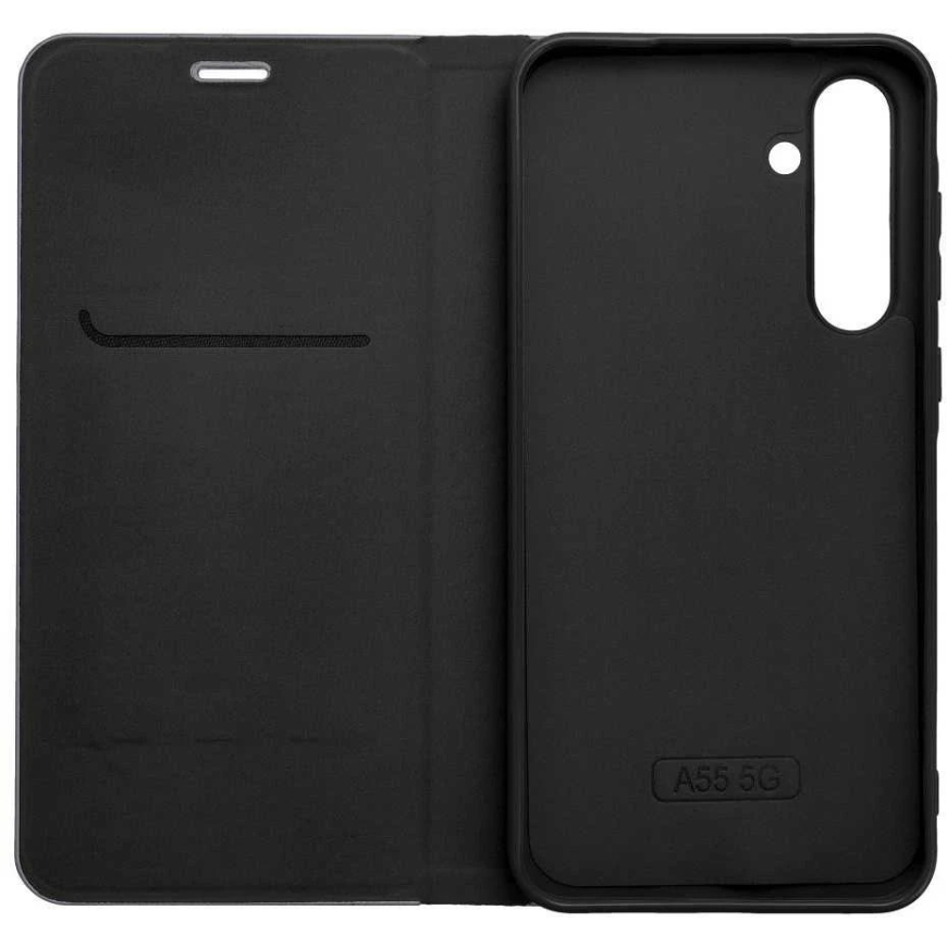 OEM LUNA Book Carbon vāks Xiaomi Redmi Note 14 4G (GLOBAL - 164,84mm x 78,15mm x 8,16mm) melnā krāsā – 3