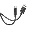 HOCO X88 duomenų perdavimo ir įkrovimo laidas | USB-A į Micro USB | 12W | 1m | juodas HOCO X88 duomenų perdavimo ir įkrovimo laidas | USB-A į Micro USB | 12W | 1m | juodas