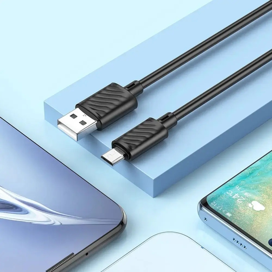 HOCO X88 andmeedastus- ja laadimiskaabel | USB-A kuni Micro USB | 12W | 1m | must – 4