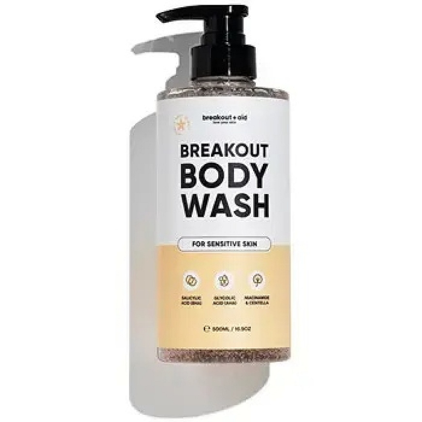 Breakout+aid Dušo gelis - Odos prausiklis su polinkiu į aknę 500ml