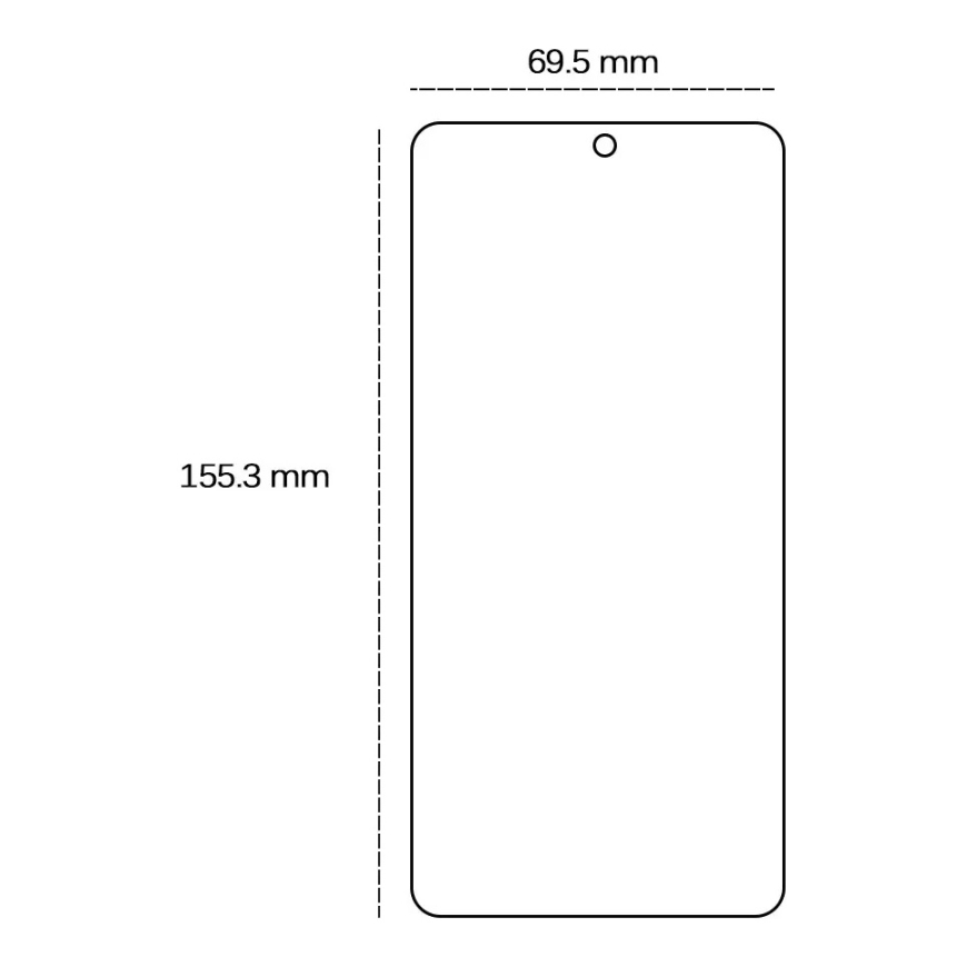 Karastatud klaas 2,5D Oppo Reno 11F 5G (Global) jaoks – 2
