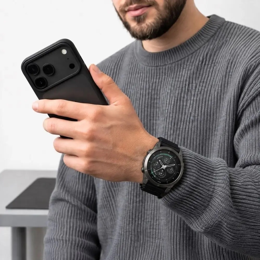 TECH-PROTECT NYLONLOOP GARMIN FENIX 5X / 5X PLUS / 6X / 6X PRO / 7X / 8 / 8 PRO / 9 / 9 PRO (51 ММ) ЧЕРНЫЙ – 4