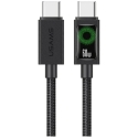 USAMS U92 andmeedastus- ja laadimiskaabel | USB-C kuni USB-C | 60W | 1.2m | must
