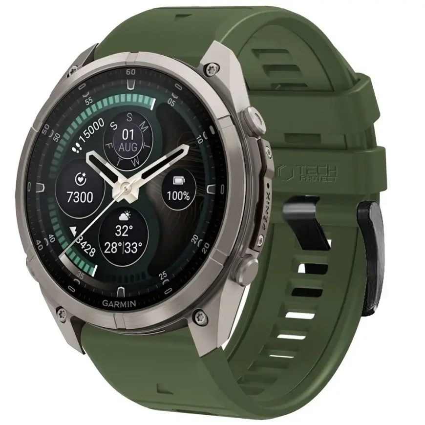 TECH-PROTECT SILIKONS GARMIN FENIX 5X / 5X PLUS / 6X / 6X PRO / 7X / 8 / 8 PRO / 9 / 9 PRO (51 MM) KARAVANA ZAĻĀ