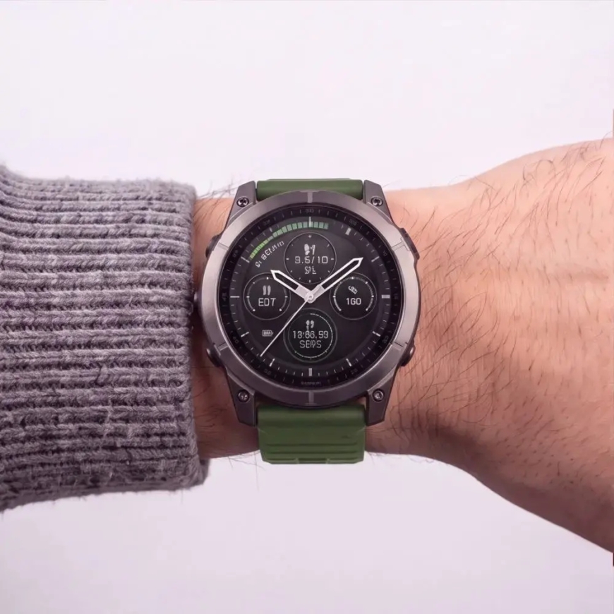 TECH-PROTECT SILIKONI GARMIN FENIX 5X / 5X PLUS / 6X / 6X PRO / 7X / 8 / 8 PRO / 9 / 9 PRO (51 MM) SOTILAALLINEN VIHREÄ – 5