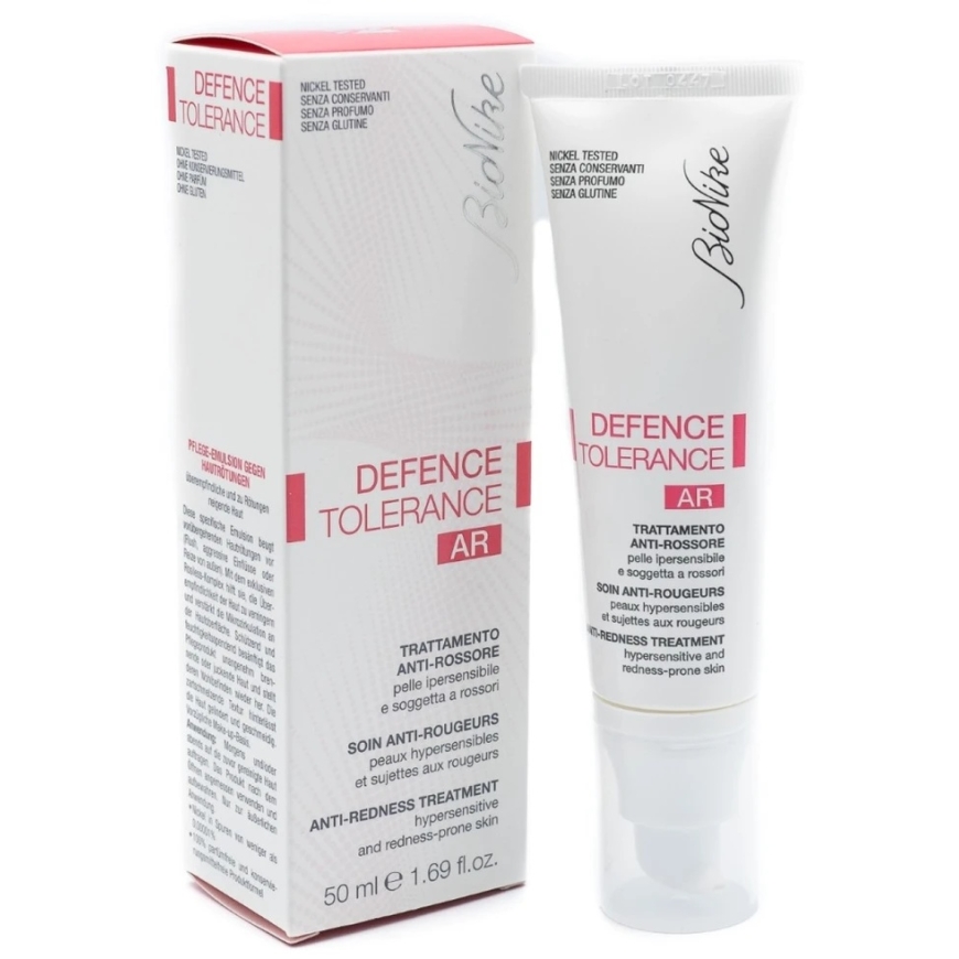 BioNike Defence Tolerance AR raminamasis, apsauginis ir prieš paraudimą dieninis ir naktinis veido kremas, 50 ml