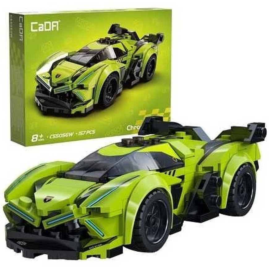 CaDA Konstrukcijas bloki Auto ar tālvadības pulti Sporta automašīna 21 cm 1:14 Phantom Ghost 416 daļas RC Divu režīmu