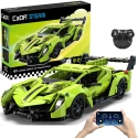 CaDA ehitustooted Auto kaugjuhtimispuldiga Sportauto 21 cm 1:14 Phantom Ghost 416 tükki RC Kahe režiimiga