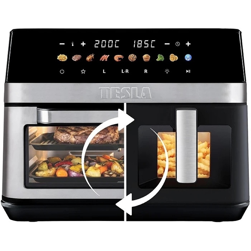 TESLA AirCook DualZone Q787 XXL Deluxe fritüür – multifunktsionaalne digitaalne kuuma õhu fritüür