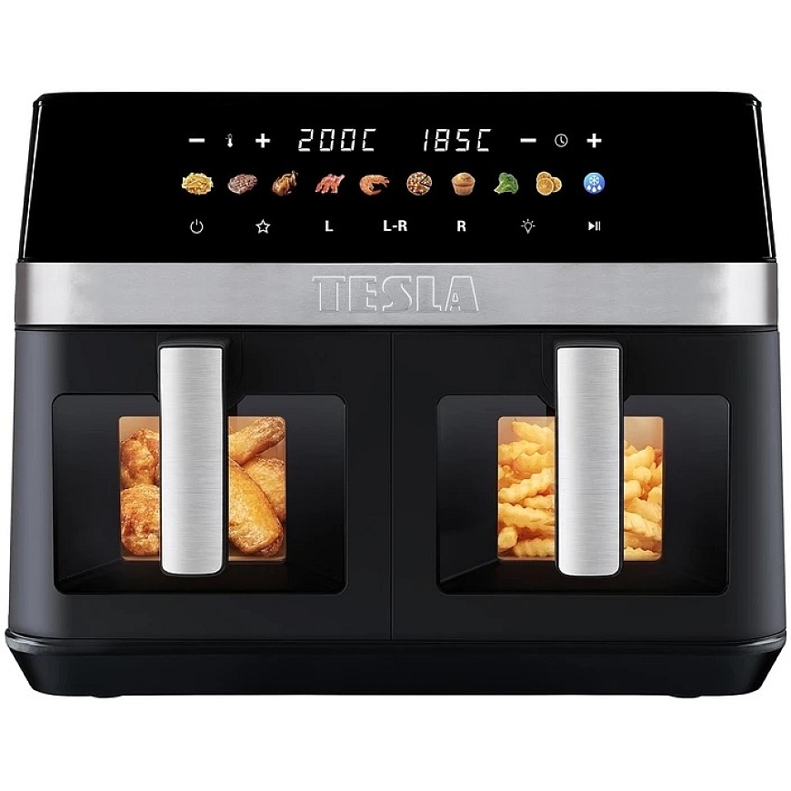 TESLA AirCook DualZone Q787 XXL Deluxe friteze – daudzfunkcionāls digitālais karstā gaisa friteze – 3
