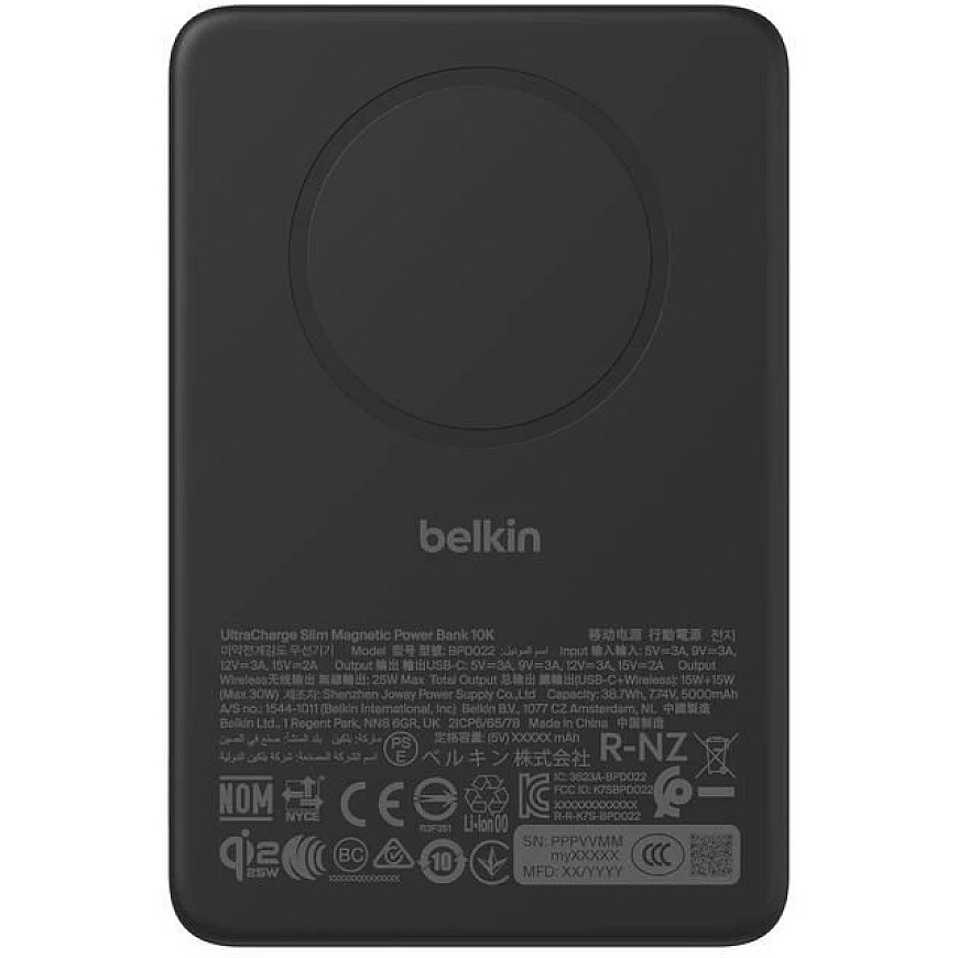 Belkin UltraCharge Pro Slim Magnetic 10000mAh Power Bank Musta – 4