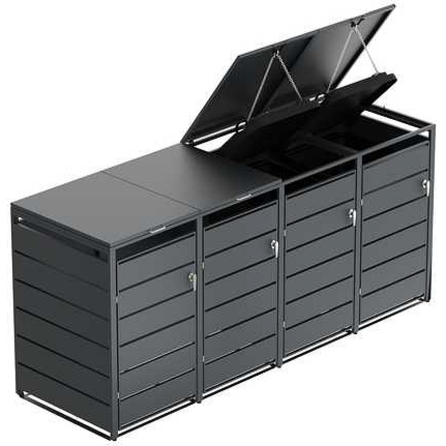 Spacetronik Šiukšlių dėžė 4x 240L juoda SFFT0141_V1 – 2