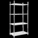 Toya Sa Poland Chrome Shelf Stand 610x600 mm for Open Storage Shelves for Home and Office Toya Sa Poland Chrome Shelf Stand 610x600 mm for Open Storage Shelves for Home and Office