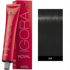 Wella Professionals Schwarzkopf Professional, Igora Royal, püsivad juuksevärvid, 3-0 tumepruun looduslik, 60 ml naistele