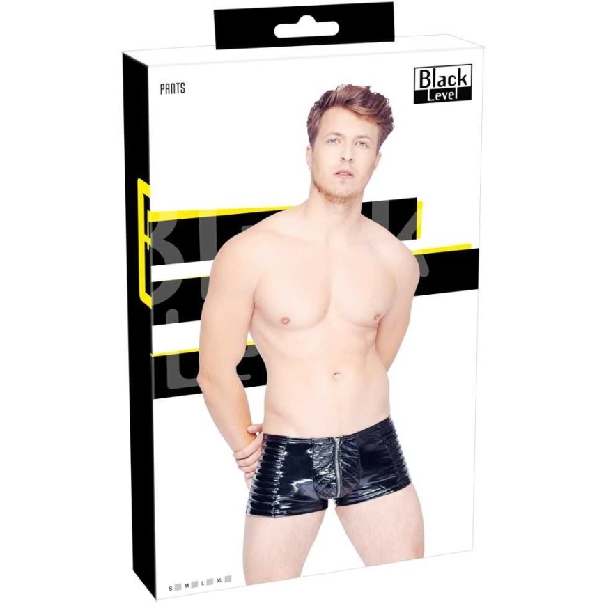 Mustad tasakaalu vinüül M. püksid biker L