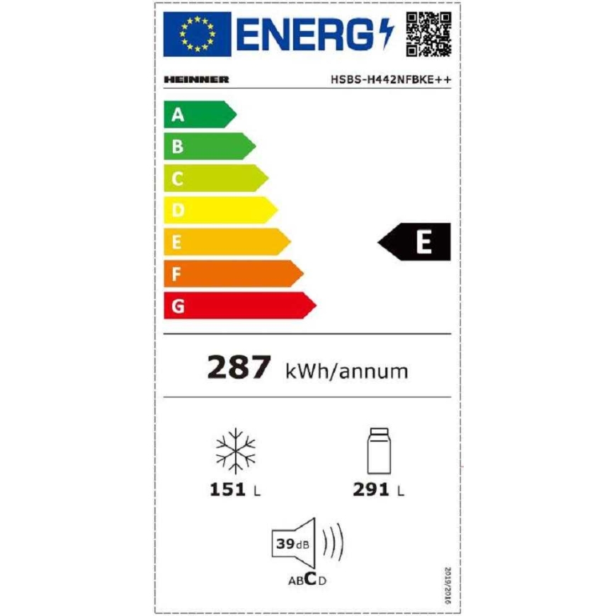 SIDE BY SIDE HEINNER HSBS-H442NFBKE++ – 3