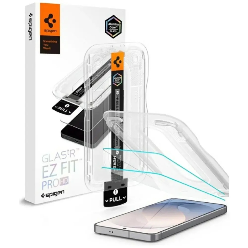 Spigen Glas.TR EZ FIT PRO AC karastatud kaitseklaas telefonile Samsung Galaxy S26 FE (S741) paigaldusraamiga (2 tk.)