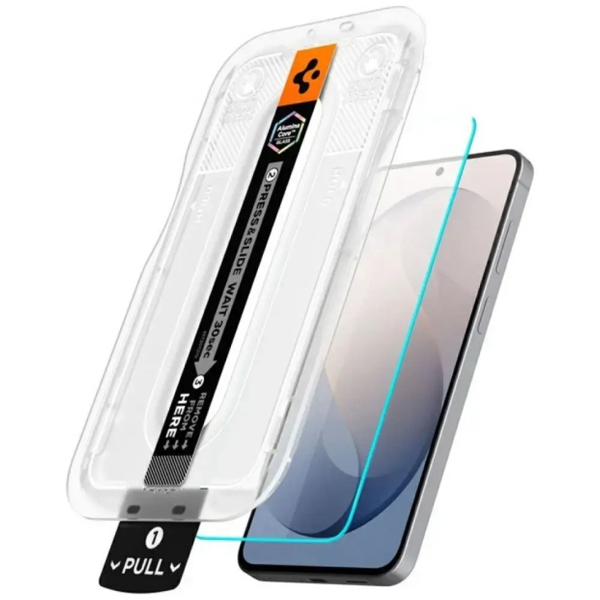 Spigen Glas.TR EZ FIT PRO AC karastatud kaitseklaas telefonile Samsung Galaxy S26 FE (S741) paigaldusraamiga (2 tk.) – 4
