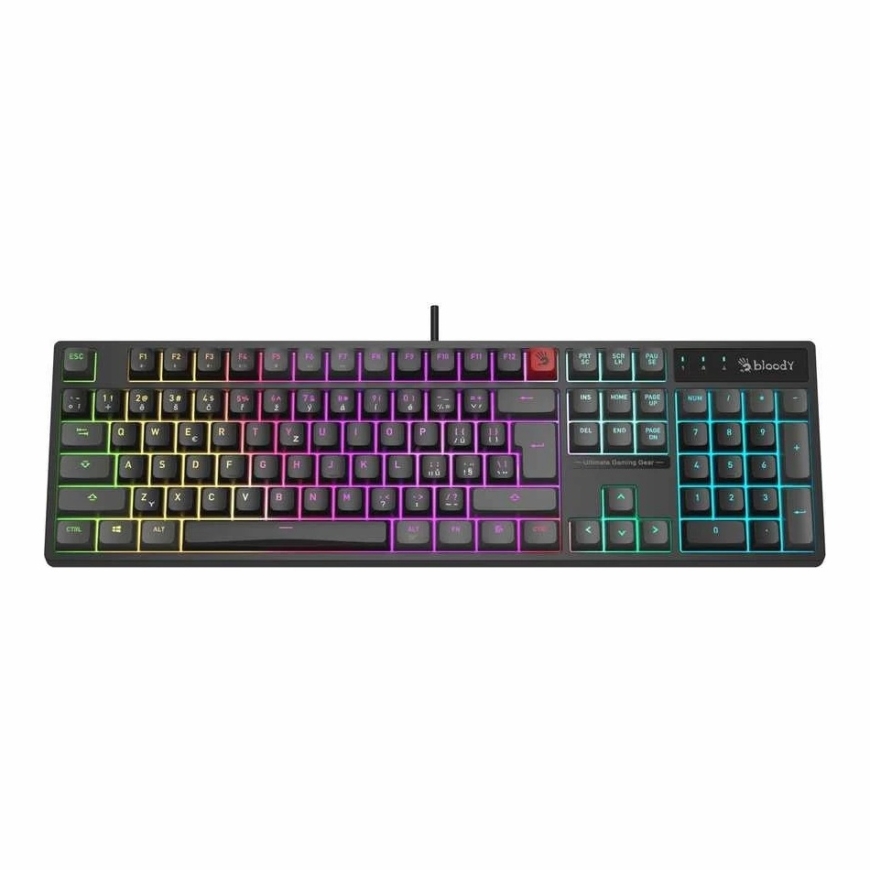 A4tech Bloody B230N, apgaismota spēļu tastatūra, USB, CZ, melns – 4