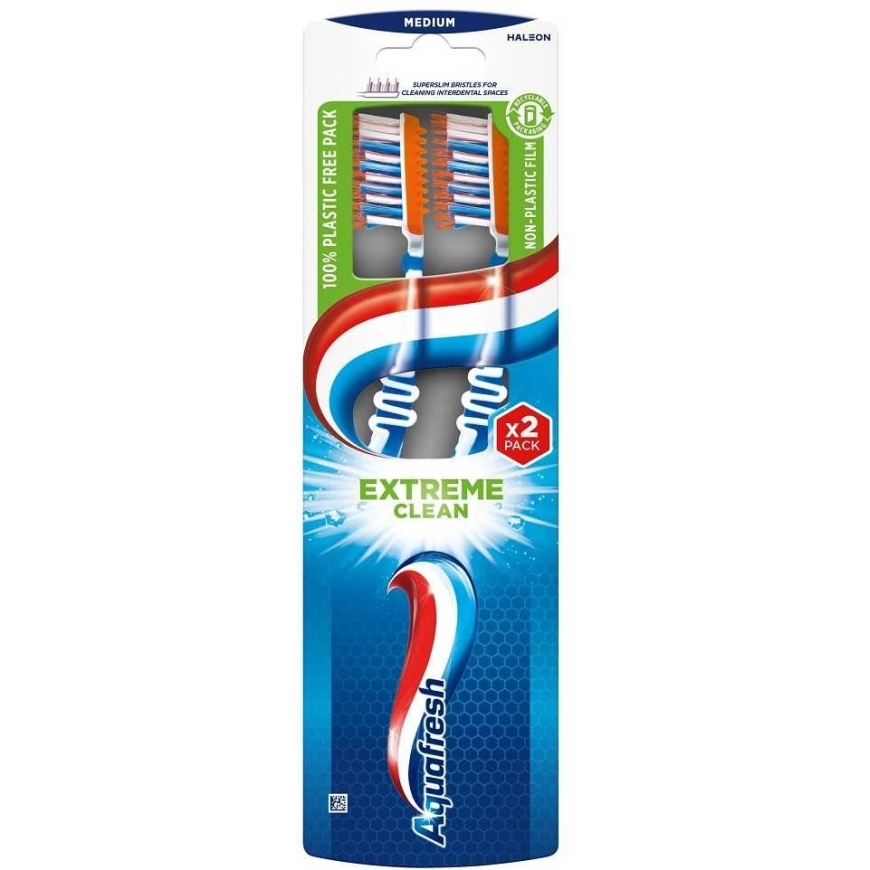 Зубная щетка среднего размера "Aquafresh Extreme Clean", 2 шт. – 2