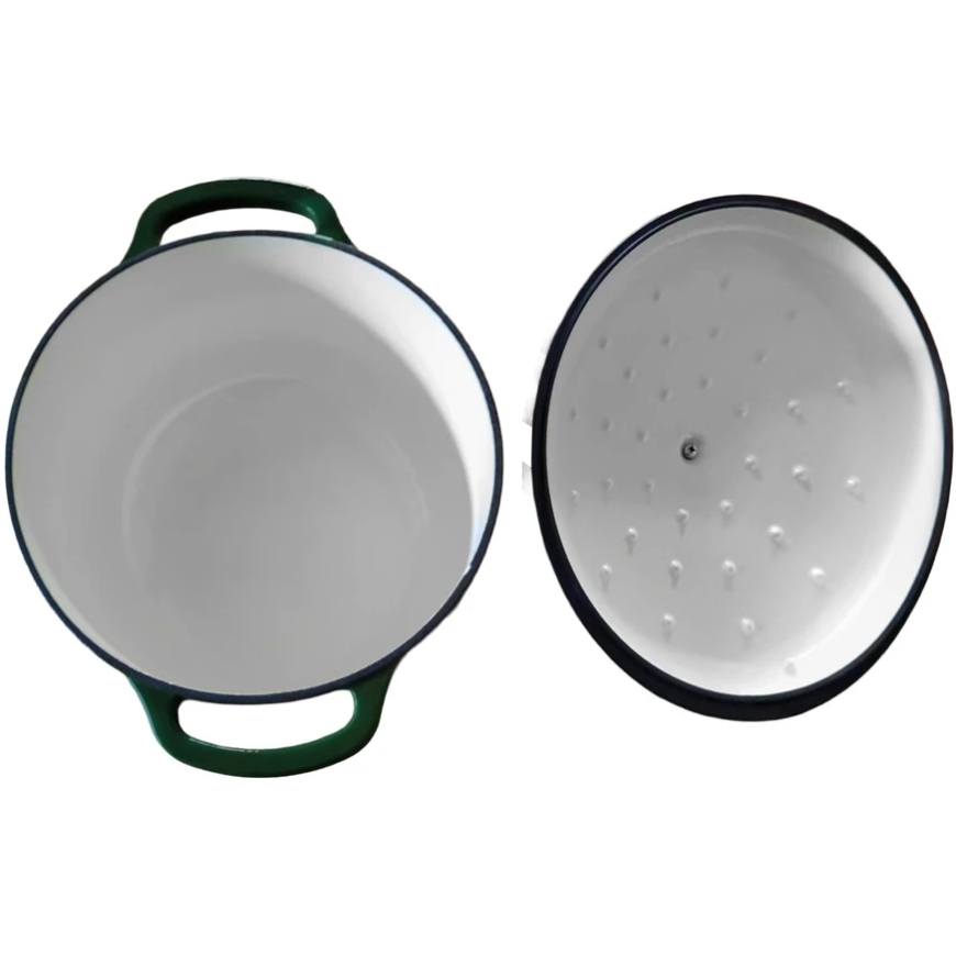Allesken VERDELUXE cast iron pan 28x28x12cm 5.6L enameled creamy interior – 5