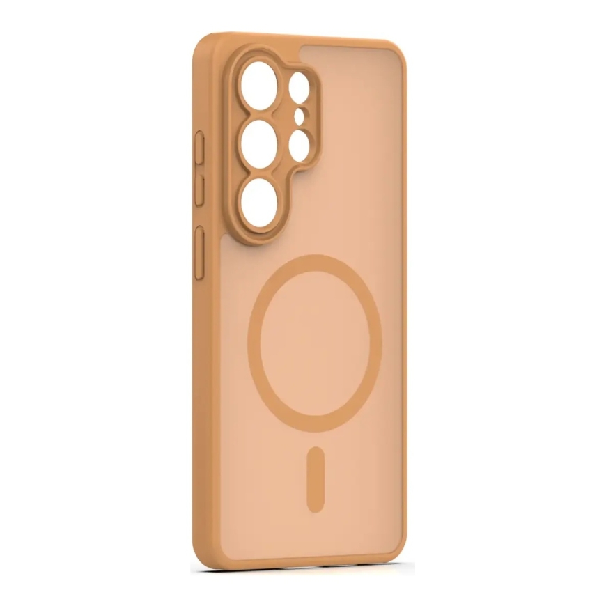Mag Matt чехол с поддержкой MagSafe для телефона Samsung Galaxy S25 Ultra (S938) коричневый – 3