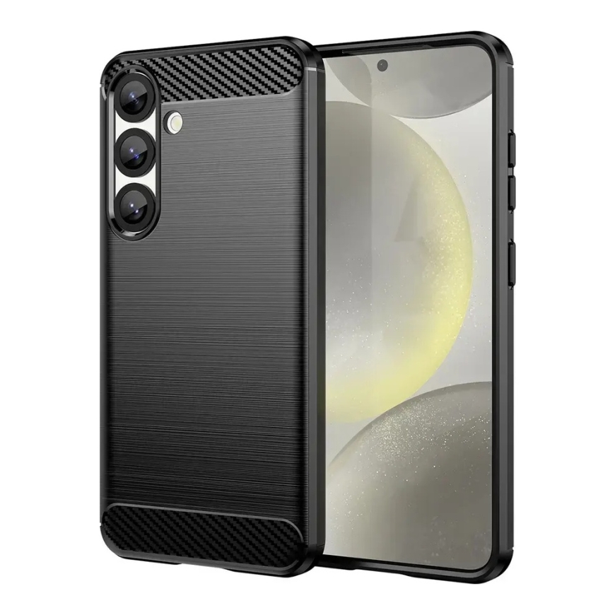 Carbon Case Flexible Silicone for Xiaomi 15 Pro - Black