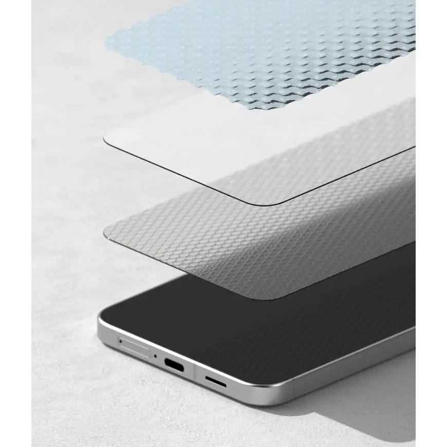 Ringke Easy Slide aizsargstikls telefona ekrānam Galaxy A57 5G ar uzstādīšanas rāmi (2 gab.) – 3