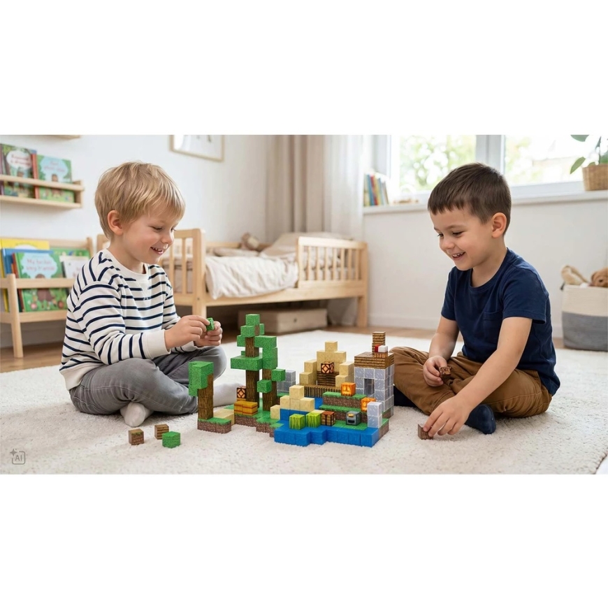 Magneetplokid 400 tk 2x2 cm Ehitusplokid Ricokids RK-785 – 4
