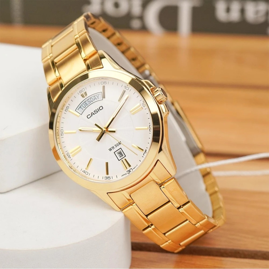 Мужские часы CASIO MTP-1381GD-7A (zd191e) + КОРОБКА – 5