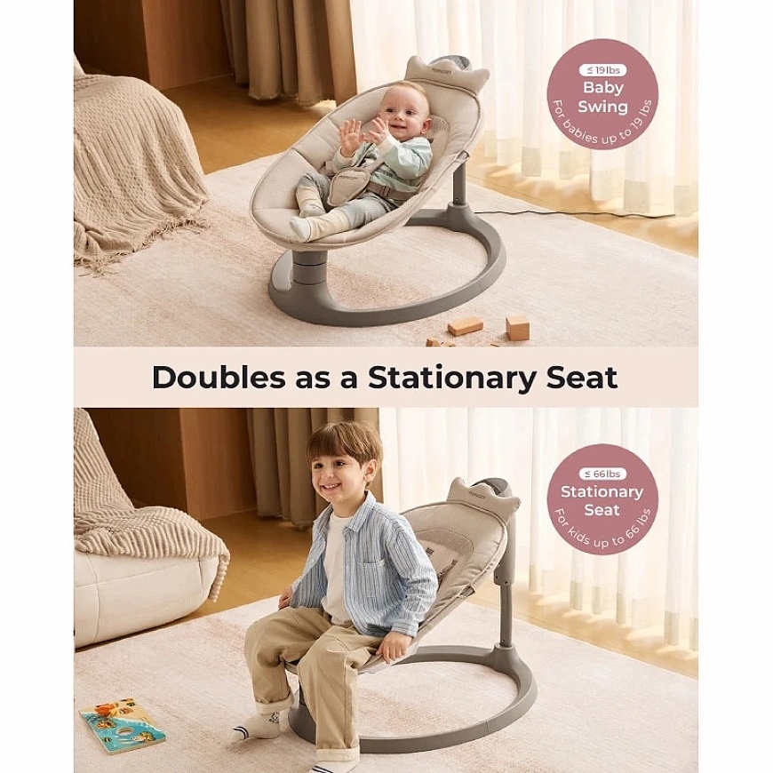 MOMCOZY 2-IN-1 ELEKTRISKĀ ŠŪPUĻKRĒSLA-PARDAUGA NO DZIMŠANAS LĪDZ 30 KG – 5