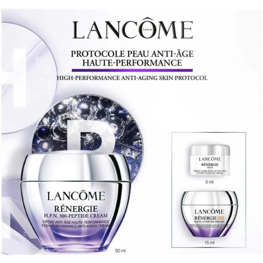 Набор "Lancome" "LANCOME" (крем RENERGIE H.C.P. 50 мл + RENERGIE SPF 50 15 мл + крем для кожи вокруг глаз с укрепляющим заполняю