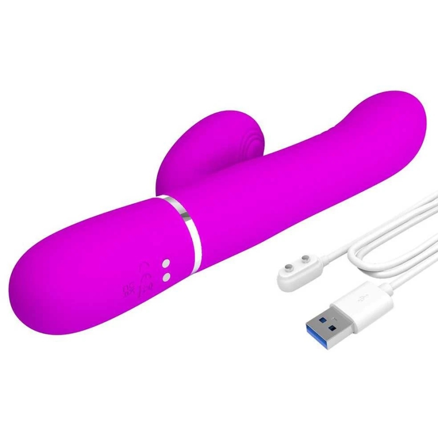Pretty Love Flirtation PRETTY LOVE - DAUGIAFUNKCIS G-TAŠKA VIBRATORS FUKSĪJU KRĀSĀ – 2