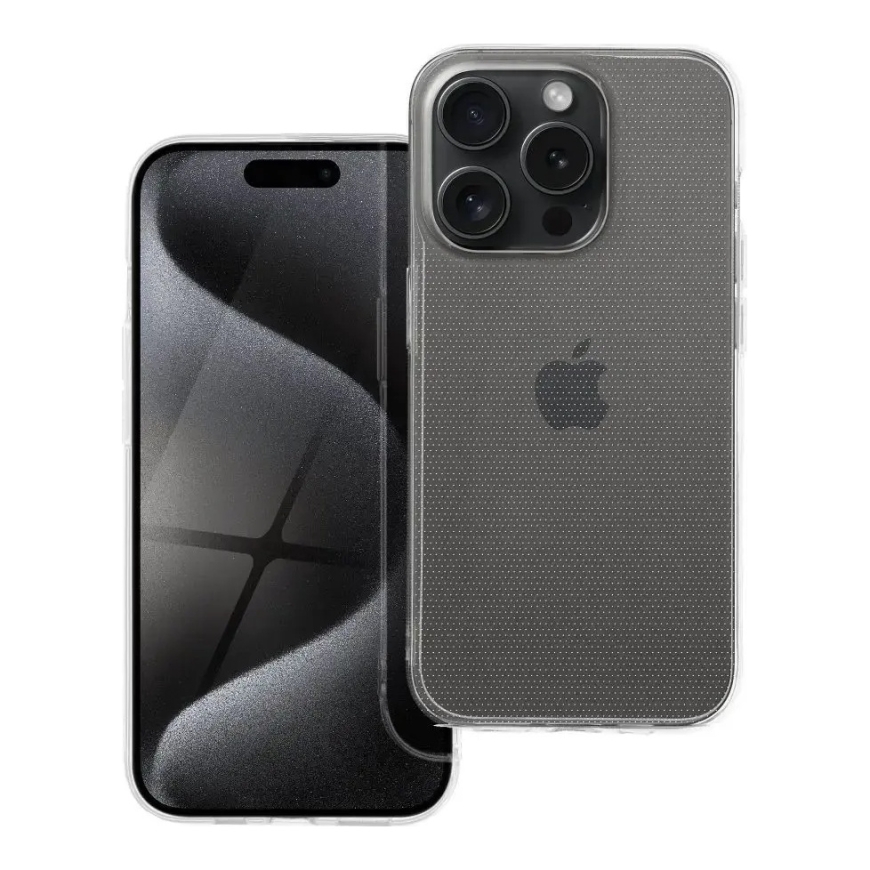 Clear 2 mm phone case for iPhone 15 Pro transparent