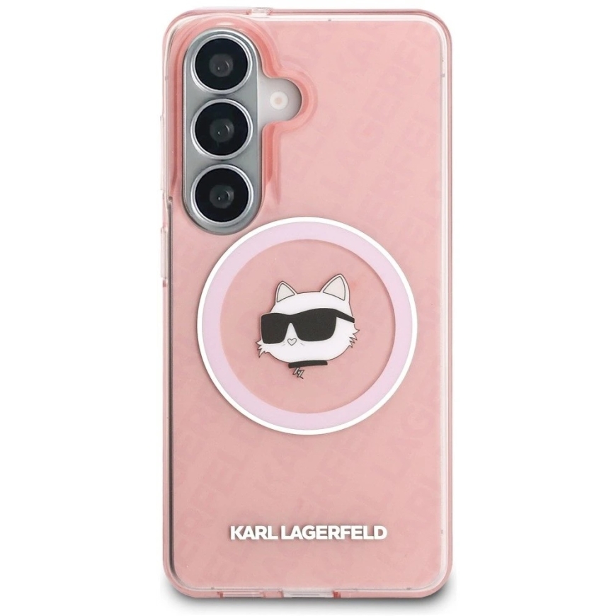 Karl Lagerfeld IML Repeated Choupette MagSafe Case for Samsung Galaxy S26 in Pink – 4