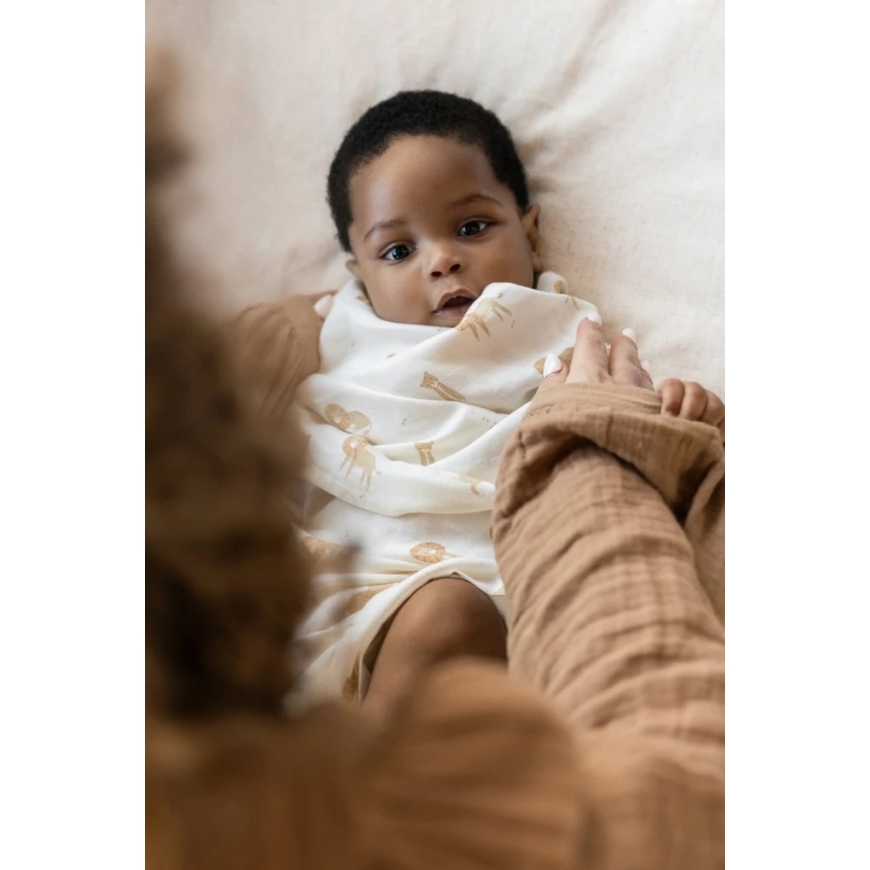 Little Dutch Swaddle muslin `Safari Leo´ 120 x 120 cm – 5