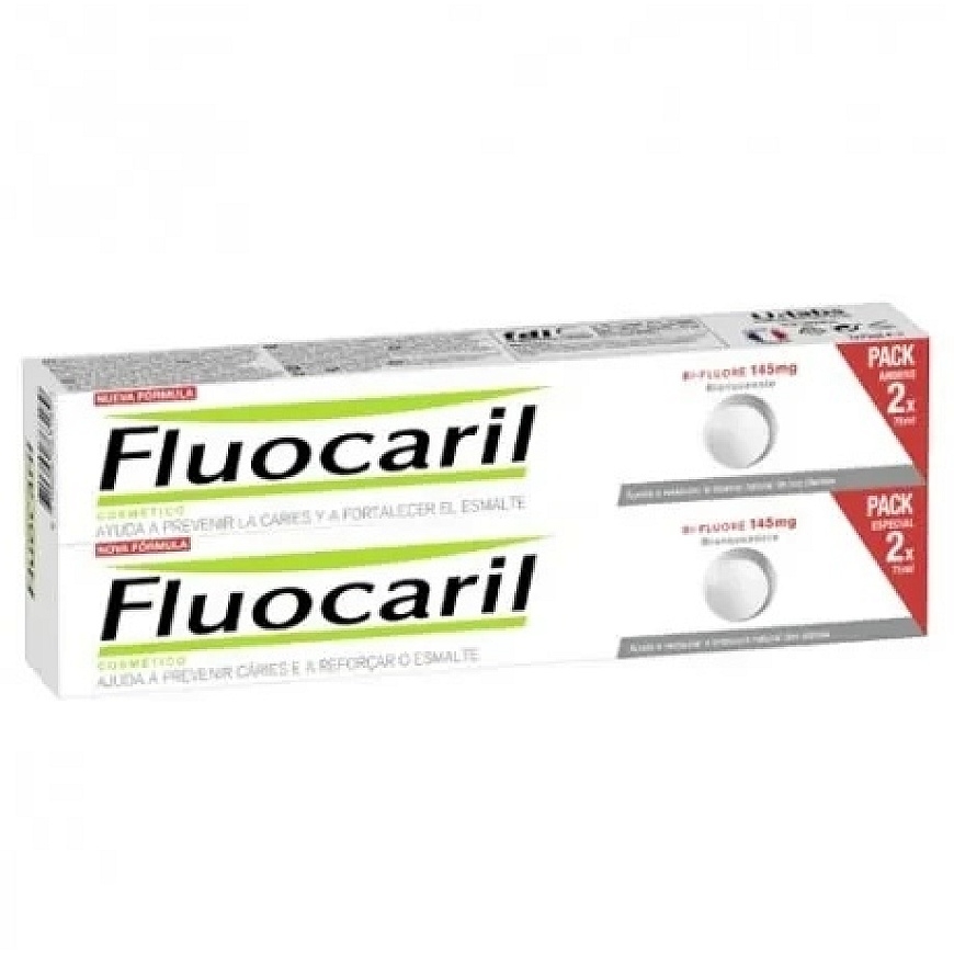 Fluocaril Bi-Fluorinated Whiteness Hammasharja Hammastahna 2 x 75ml
