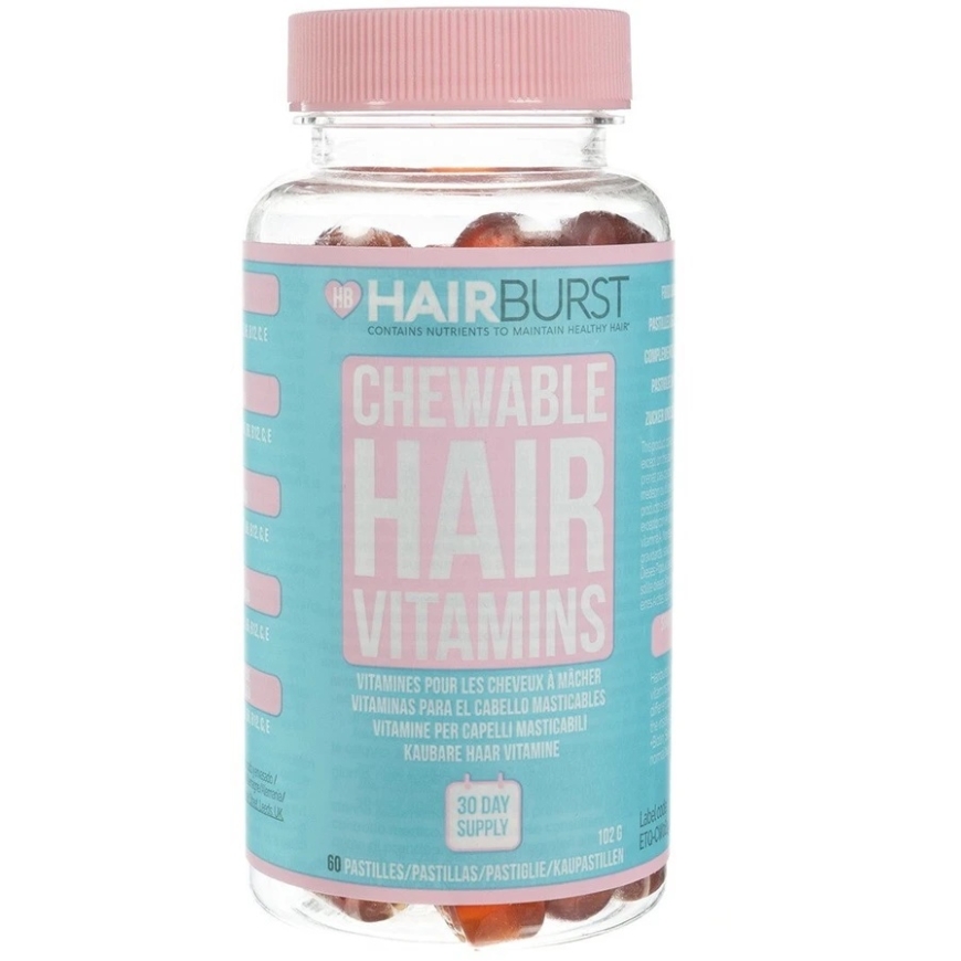 Hairburst, Chewable, Biotin, Hair Growth Vitamins, Supports Hair Growth, 60 pcs, 102 g