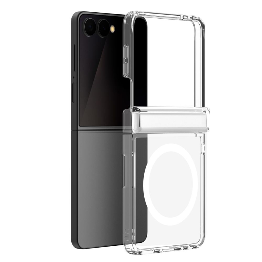 Samsung Galaxy Z Flip8 Clin Mag apvalks ar MagSafe, caurspīdīgs