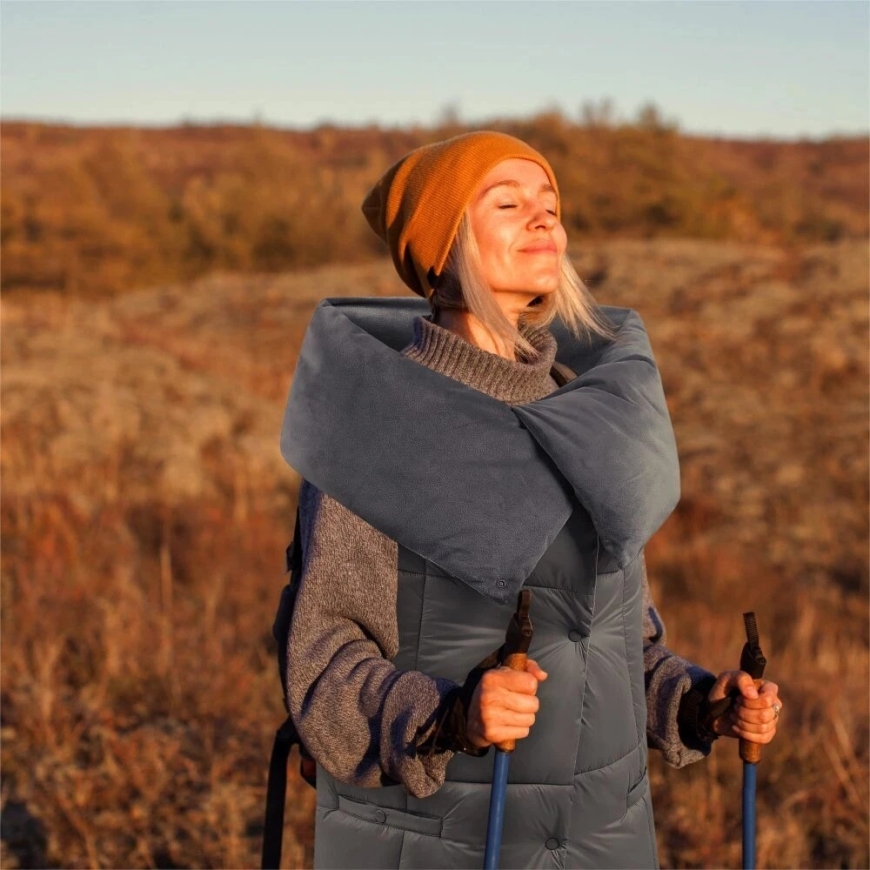 Blauberg BL-PK01 Heated Poncho Blanket, One Size, Grey – 4