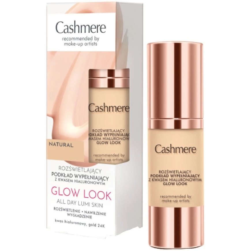 Cashmere Cashmere Glow Look Светоотражающий тональный крем с гиалуроновой кислотой 30мл темно-желтый (3)