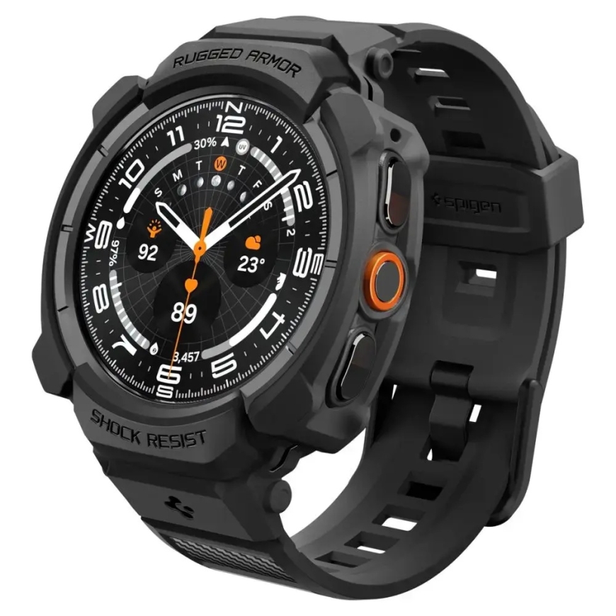 Spigen Rugged Armor Pro чехол для умных часов Samsung Galaxy Watch Ultra 2 (47 mm) | чёрный